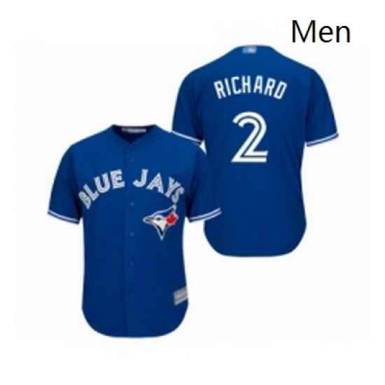 Mens Toronto Blue Jays 2 Clayton Richard Replica Blue Alternate Baseball Jersey